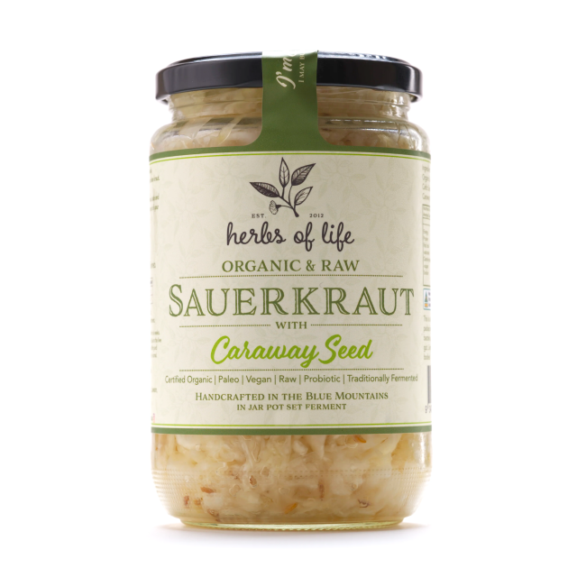 Organic Raw Sauerkraut with Caraway Seed 380g