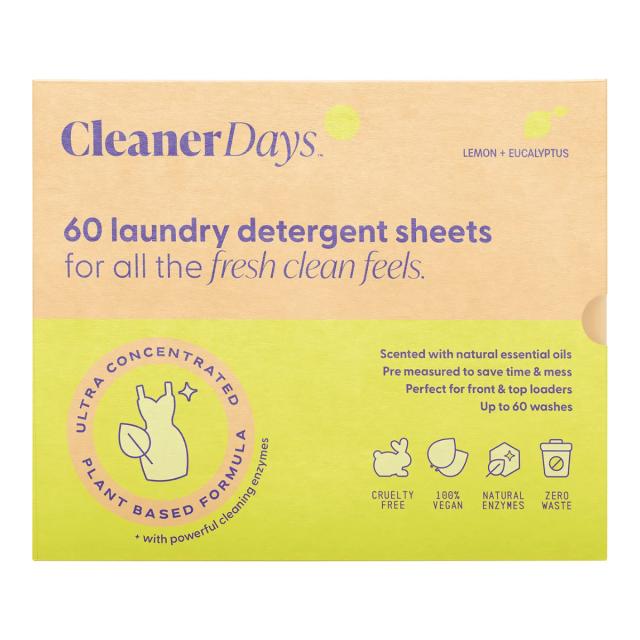 Laundry Detergent Sheets - Lemon + Eucalyptu - 60pcs