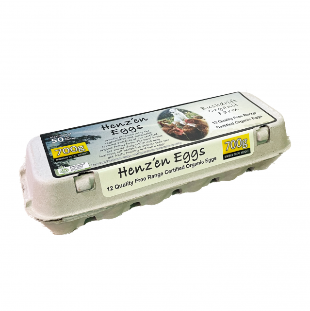Certified Organic Free Range Eggs 700g