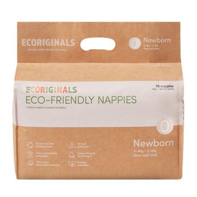Newborn Nappies Size 0 (0-4kg) - 30 Pack