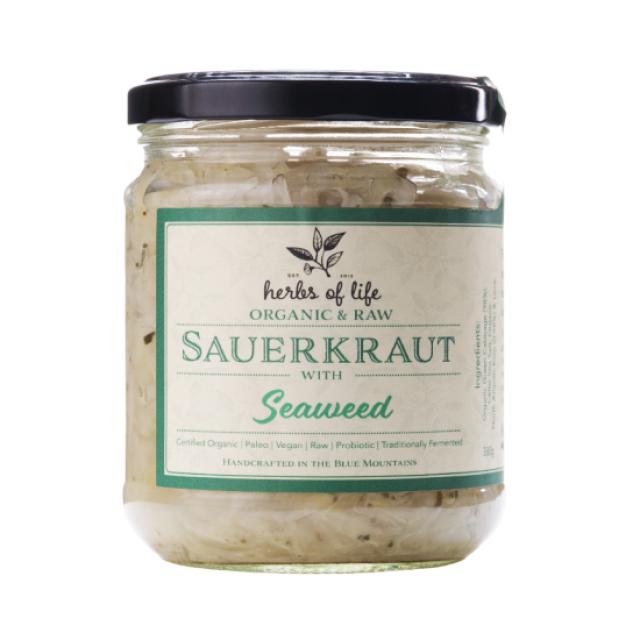 Organic Raw Sauerkraut with Seaweed 380g