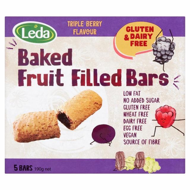 Baked Fruit Filled Bars Triple Berry 5pk