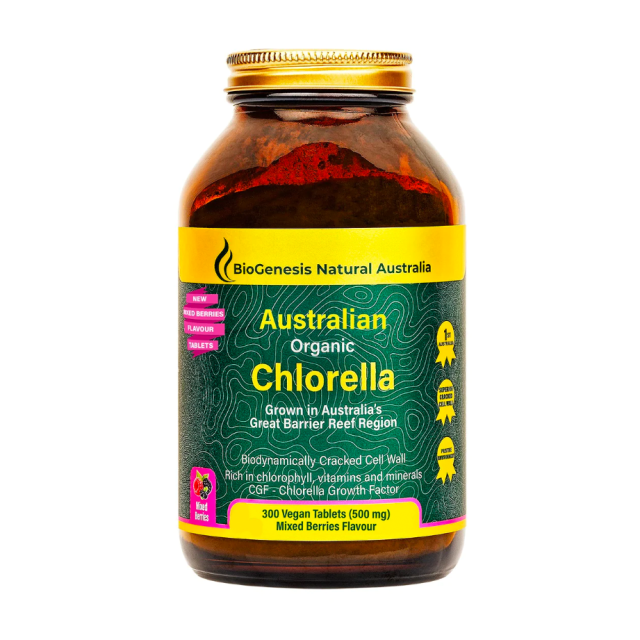 Organic Chlorella Tablets - Mixed Berries Flavour - 300t