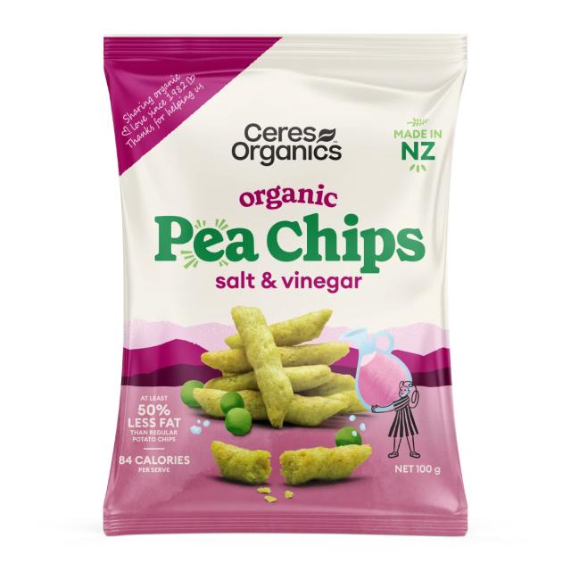 Organic Pea Chips - Salt & Vinegar 100g