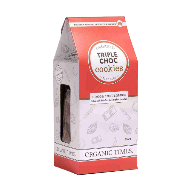Organic Triple Choc Cookies 150g