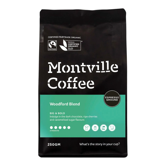 Certified Organic Coffee Ground - Espresso Woodford Blend 250g