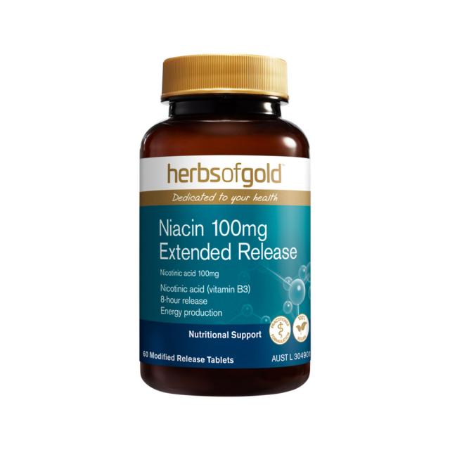 Gold Niacin 100mg Extended Release - 60t