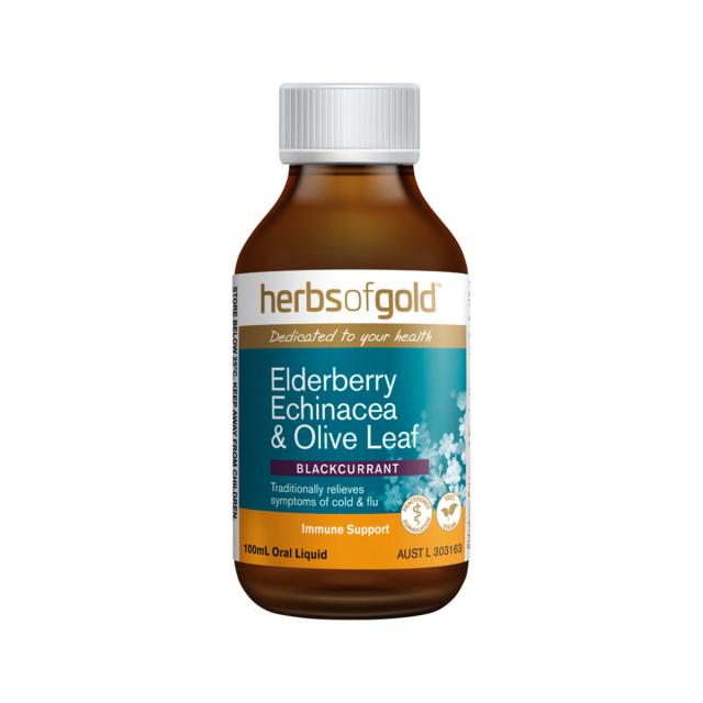 Elderberry Echinacea & Olive Leaf (Blackcurrant) Oral Liquid 100ml
