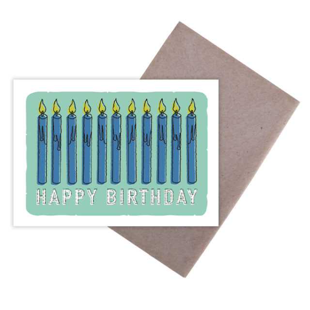 Birthday Candles A6 Card