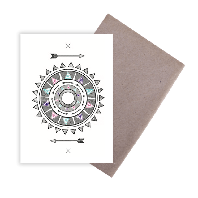 Bohemian Symbols A6 Card