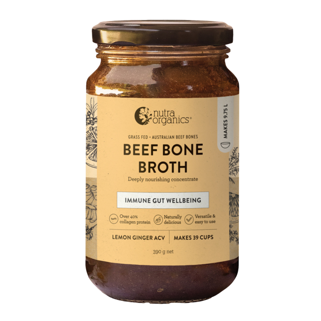 Beef Bone Broth Concentrate - Lemon Ginger ACV 390g