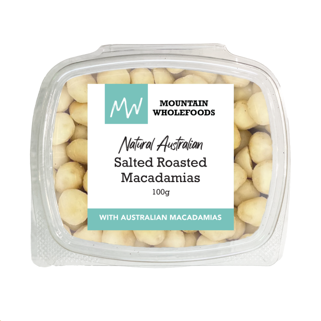 Natural Australian Macadamias - Roasted & Salted 120g