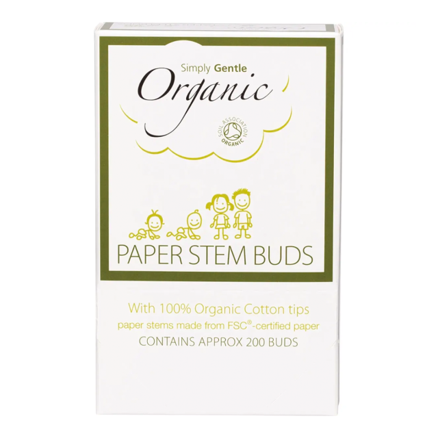 Paper Stem Buds 100% Organic Cotton Tips - 200pk
