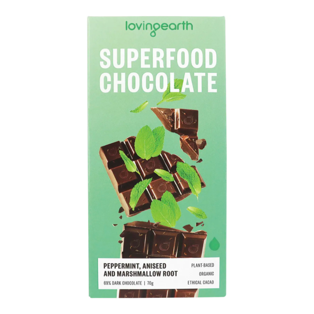 Superfood Chocolate - Peppermint, Aniseed, Marshmallow Root 70g