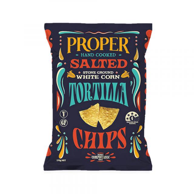 Stone Ground Tortilla Chips - Salted 170g