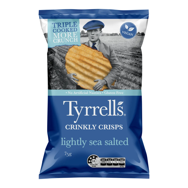 Crinkly Crisps - Lightly Sea Salted 75g