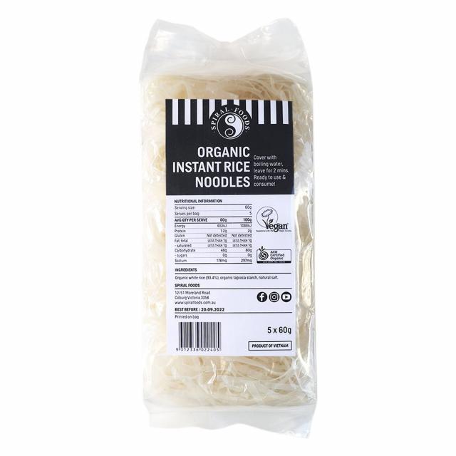 Organic Instant Rice Noodles 5 Pack 60g