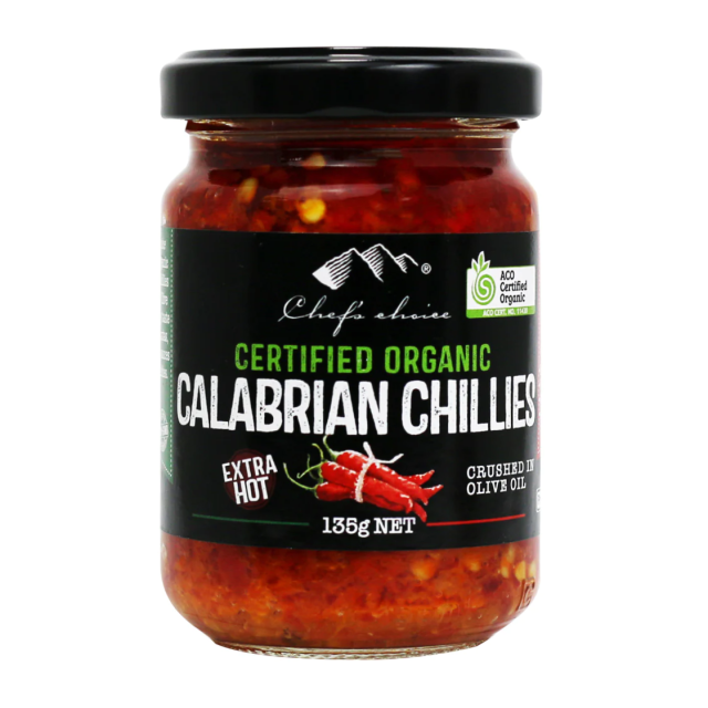 Organic Calabrian Crushed Chillies in Olive Oil (Extra Hot) 135g